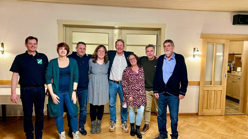 Unser Vorstand: Lars Bittner, Janina Aurin, Stefan Lange, Lisa Weiss, Oliver Hagenbuck,  Kathrin Strohmeier, Helge Lang & Ehrenvorsitzender Dieter Mönkemeier