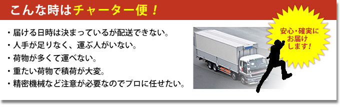 こんな時はチャーター便