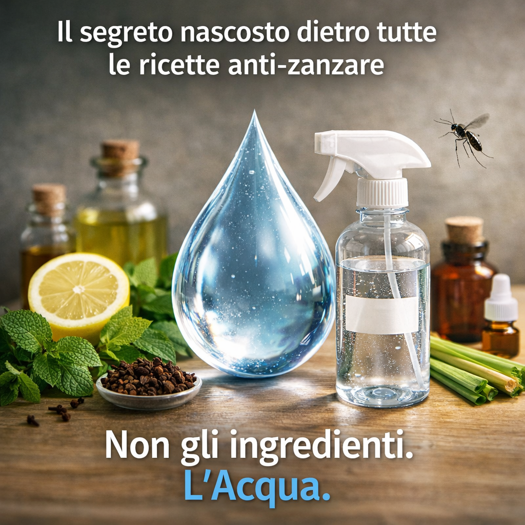 Il segreto nascosto dietro tutte le “ricette anti‑zanzare”: non gli ingredienti, ma l’acqua