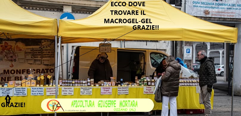 Apicoltura GIUSEPPE MORTARA! Ecco dove trovare il MACROGEL-GEL (CercoSano) composto in AcquaBase!!  GRAZIE!