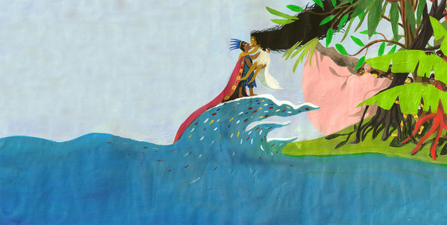 Ti Woch Magazine No 2 Martinique (4)_Technique_Peinture acrylique et encres_Dimensions_29x60cm_Prix_150€-1