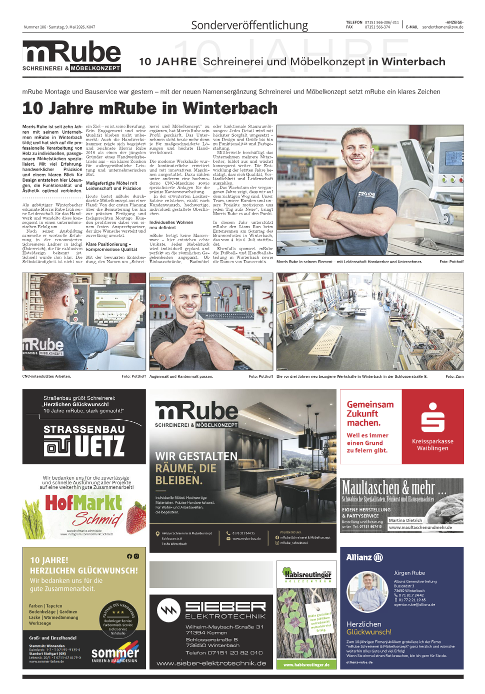 10 Jahre Schreinerei & Möbelkonzept