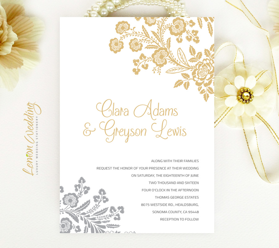 Elegant Wedding Invitations - LemonWedding