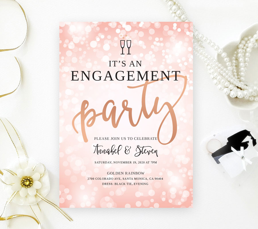 Engagement party shop invitations