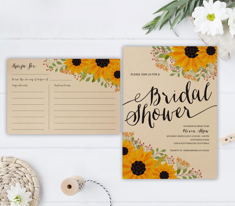 Rustic Bridal Shower Invitations Lemonwedding