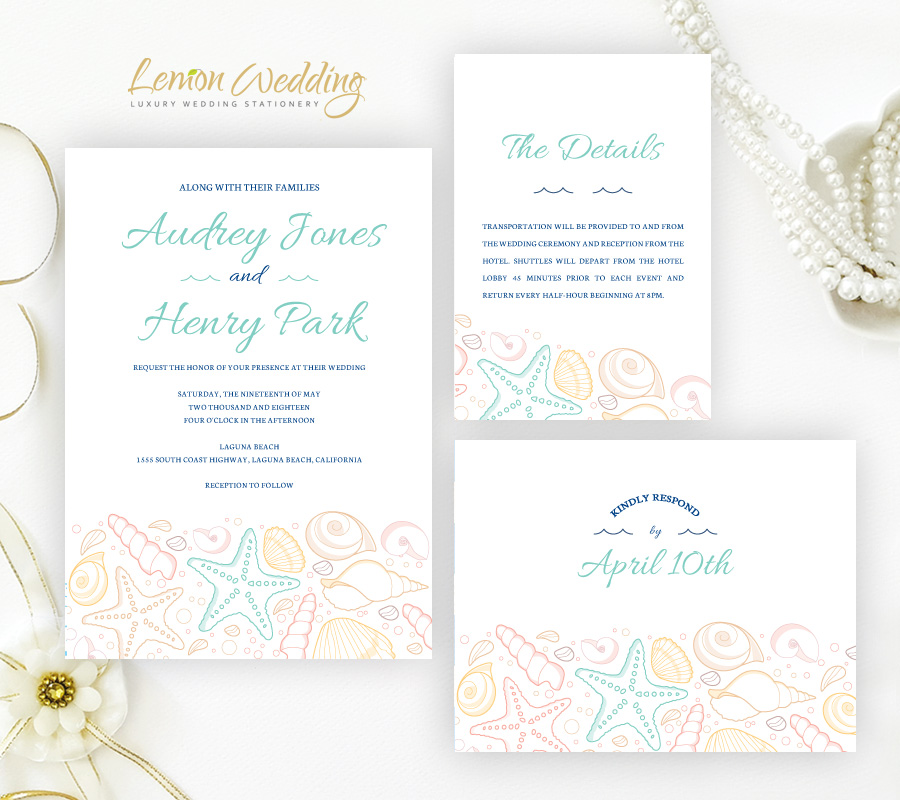 Beach Wedding Invitations