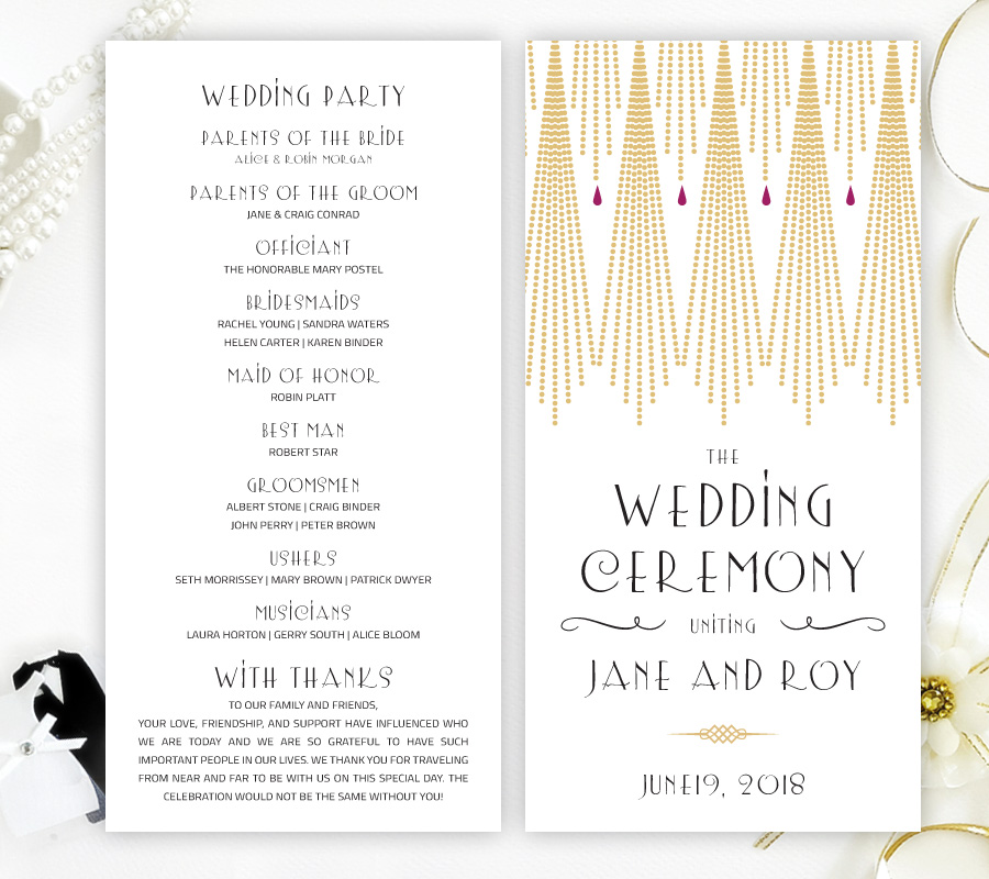 Cheap Ceremony Programs Lemonwedding