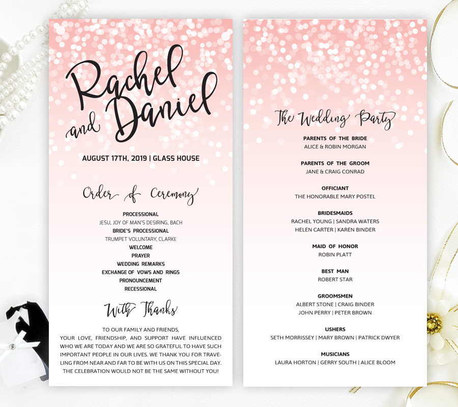Elegant Wedding Programs Lemonwedding