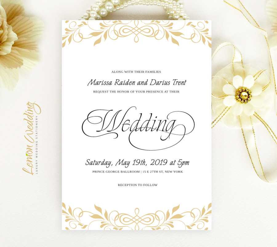Traditional Wedding Invitations - LemonWedding
