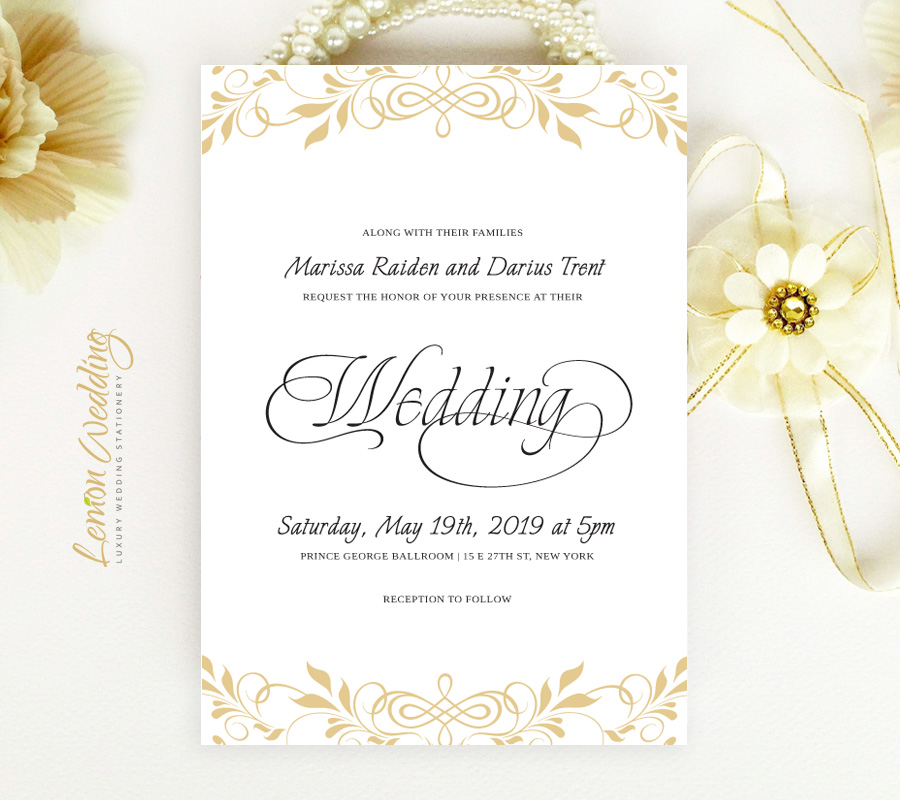 Traditional Wedding Invitation Templates
