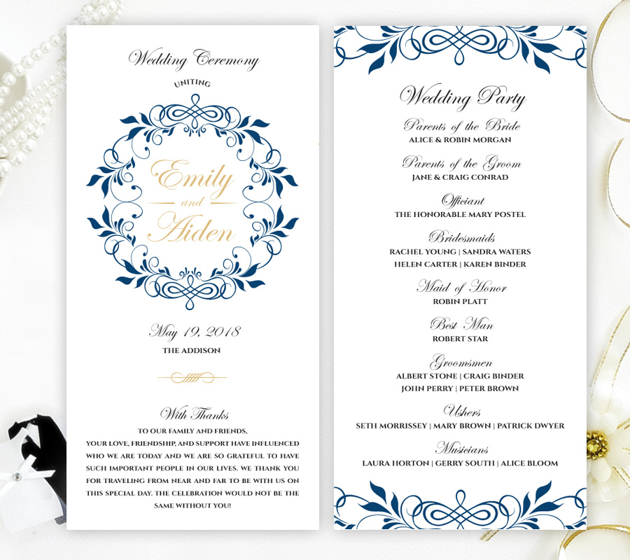 Wedding programs hot sale