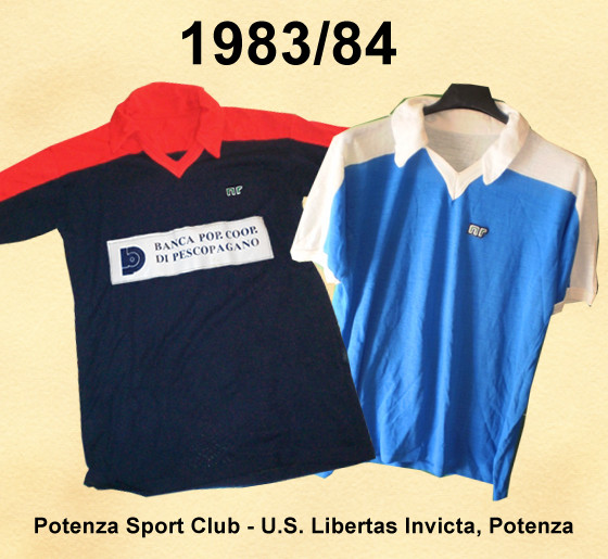 Maglia Potenza SC e Invicta Potenza 1983/84 Museo del Potenza Calcio