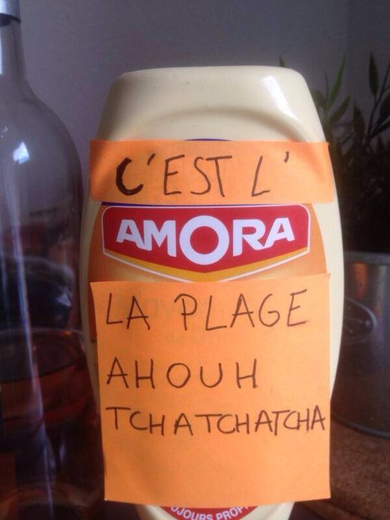 Amora mayonnaise post-it mashup #tomtilleul