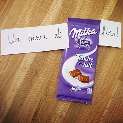 Milka chocolat post-it mashup #tomtilleul
