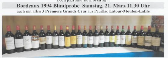 21. März 2026 Blindprobe Bordeaux 1994