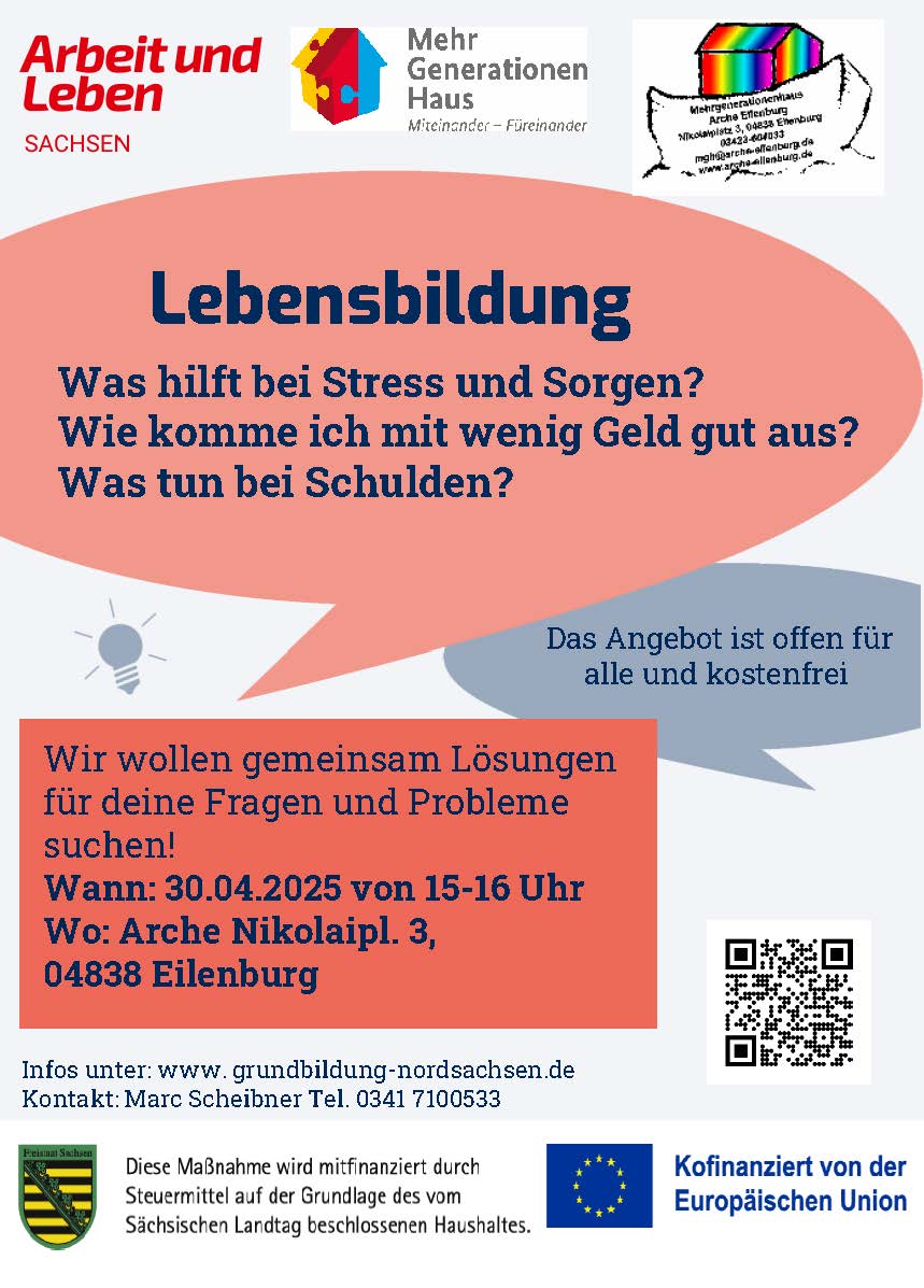 Lebensbildung jeden Mittwoch ab 14:00 Uhr