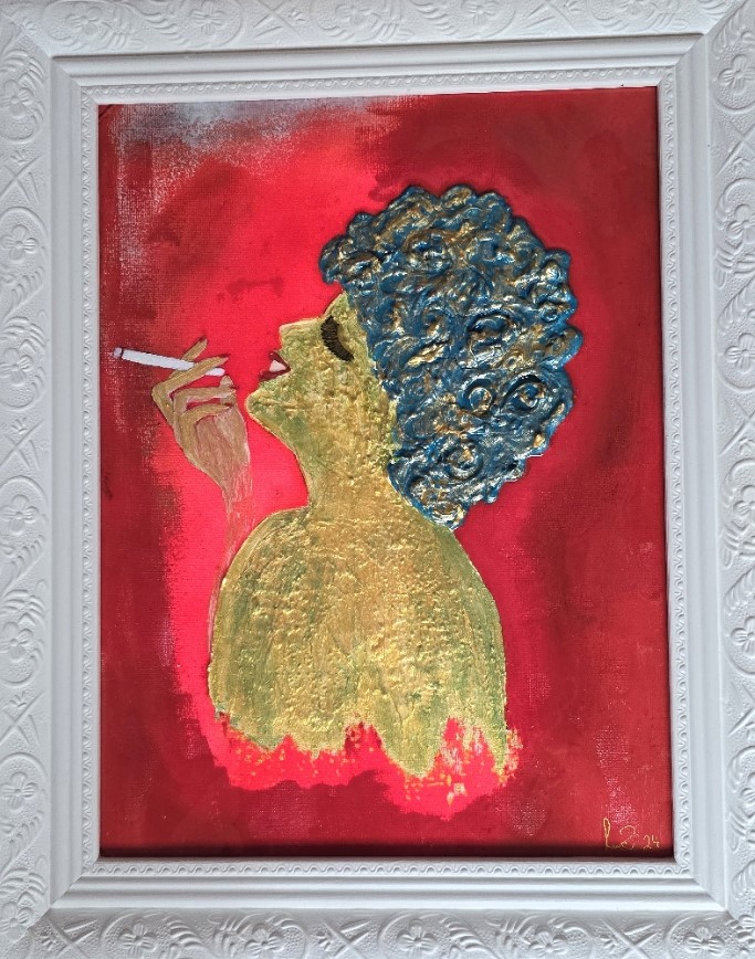 the smoking Marilyn  40 x 50