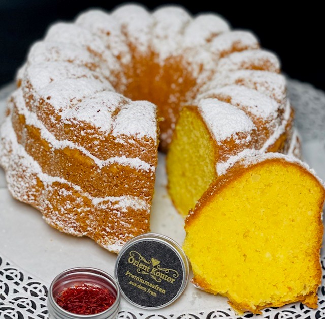 Safran-Mandel-Kuchen