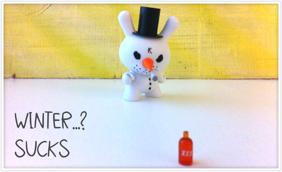 kidrobot. winter...? sucks