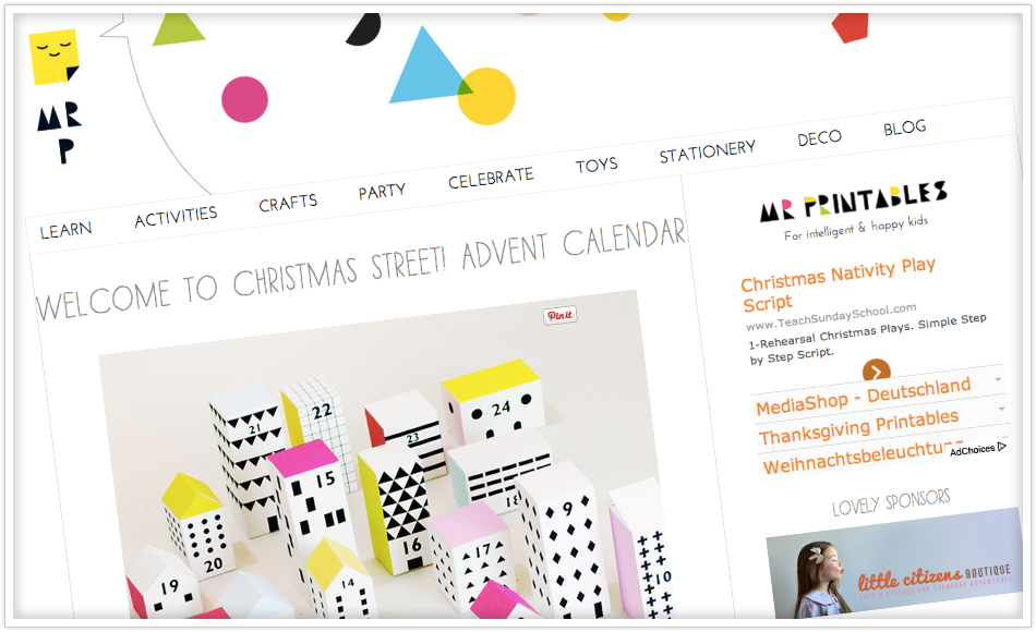 Screenshot von mrprintables.com