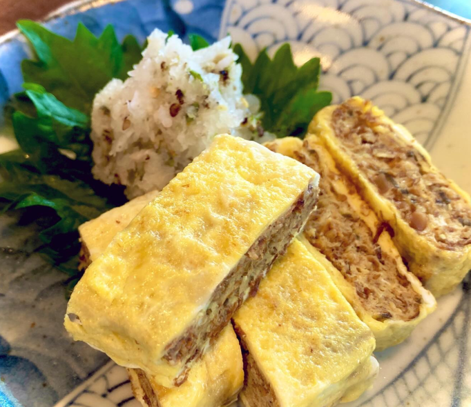 極ふりかけの卵焼き