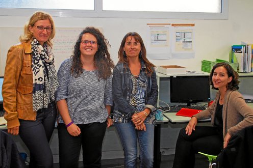 De gauche à droite : Zornitza Parquer, Catherine Kerivel, Christelle Lannuzel et Emilye Vespoert.