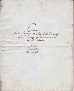 Los errores de Cervantes en el Quijote, un manuscrito desconocido. Estudio previo a su tasación