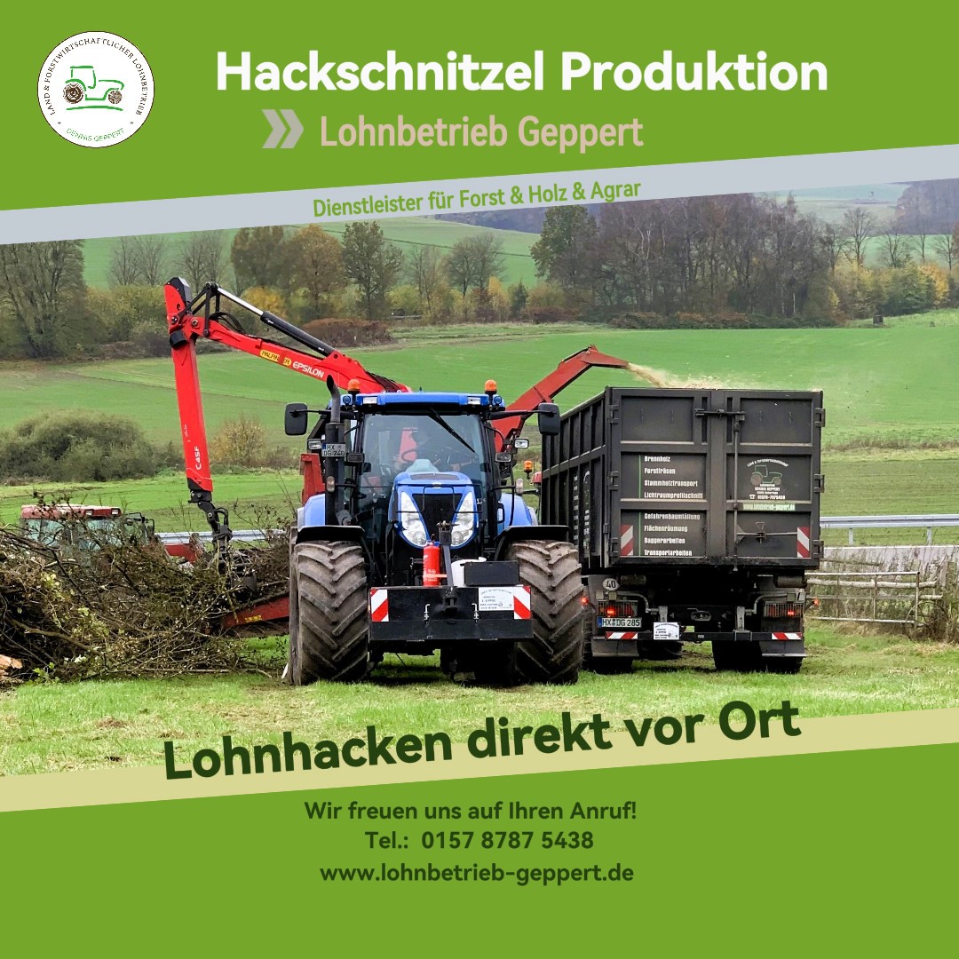 Hackschnitzel Produktion -  Lohnhacken
