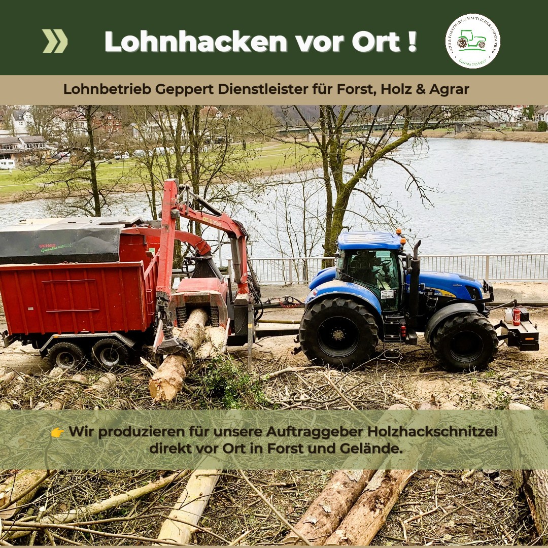Lohnhacken – Produktion von Holzhackschnitzel direkt vor Ort
