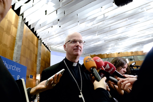 Press conference in advance of the Pope's visit to Geneva.