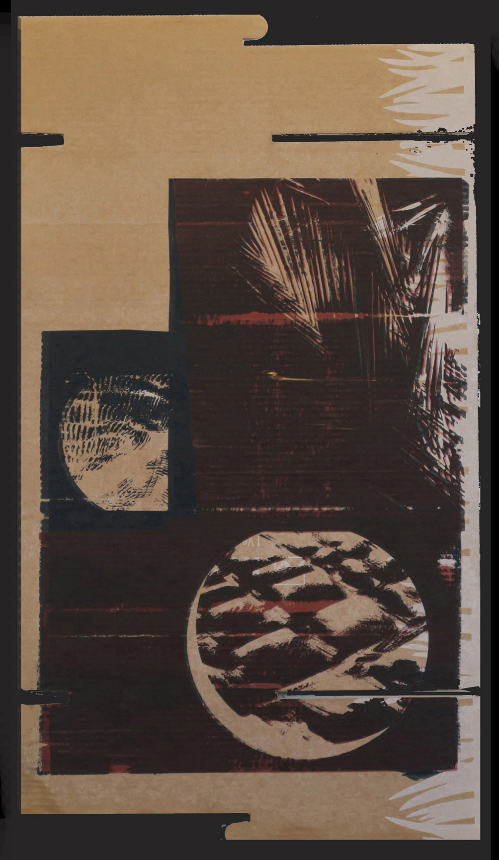 Parcours 2, 45 x 90 cm, auf Wellpappe
