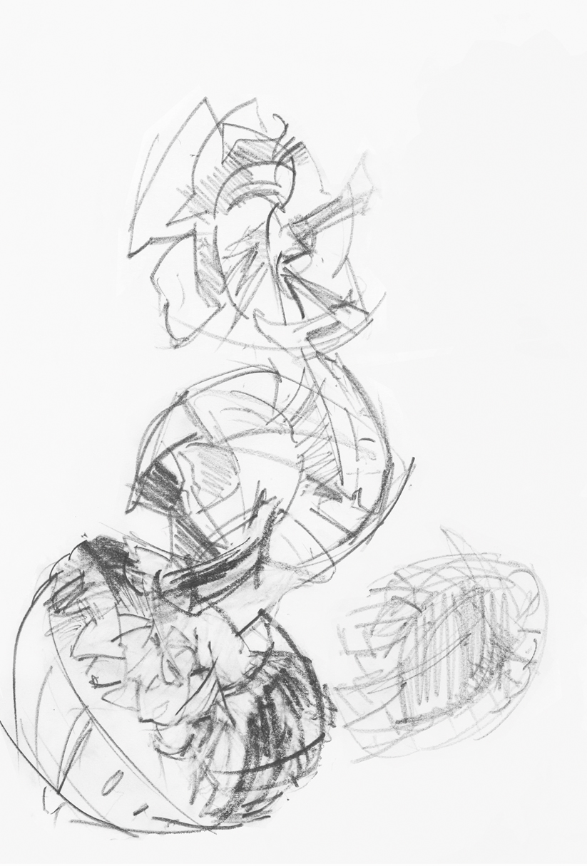 Sonnenstand, Grafit, 40 x 65 cm