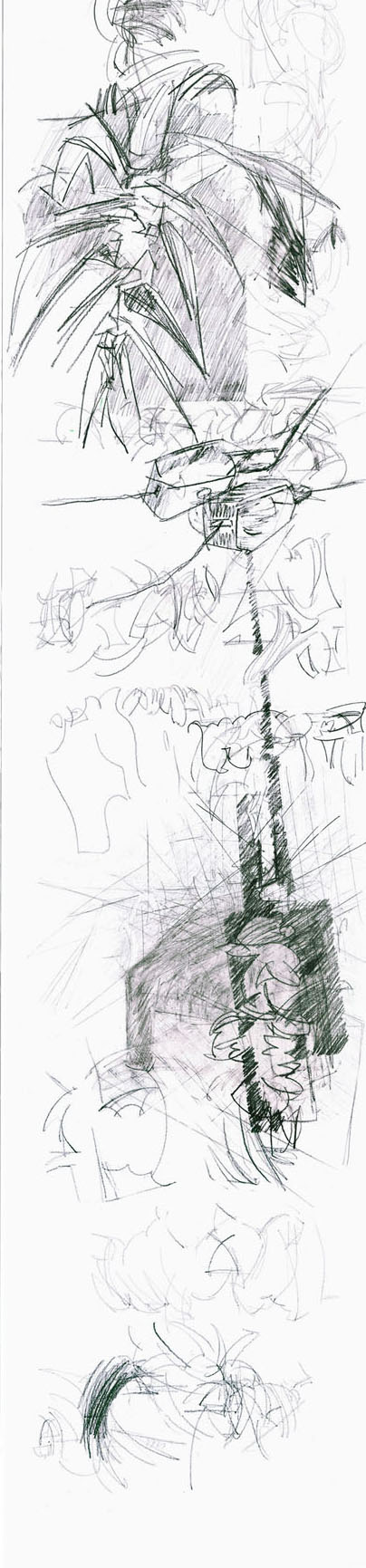 Armierte Natur 2, Grafit, 50 x 210 cm