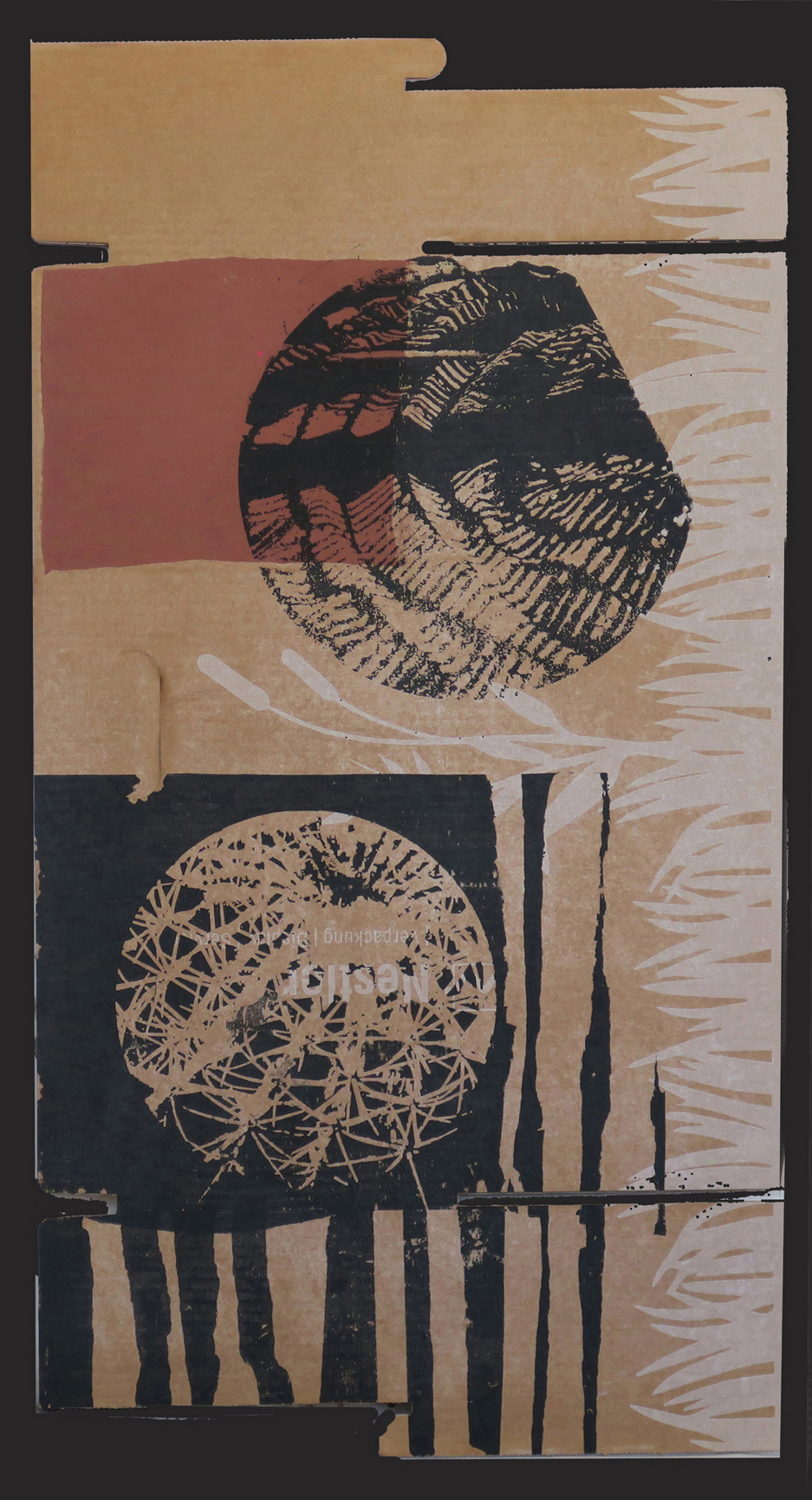 Parcours 5, 45 x 90 cm, auf Wellpappe
