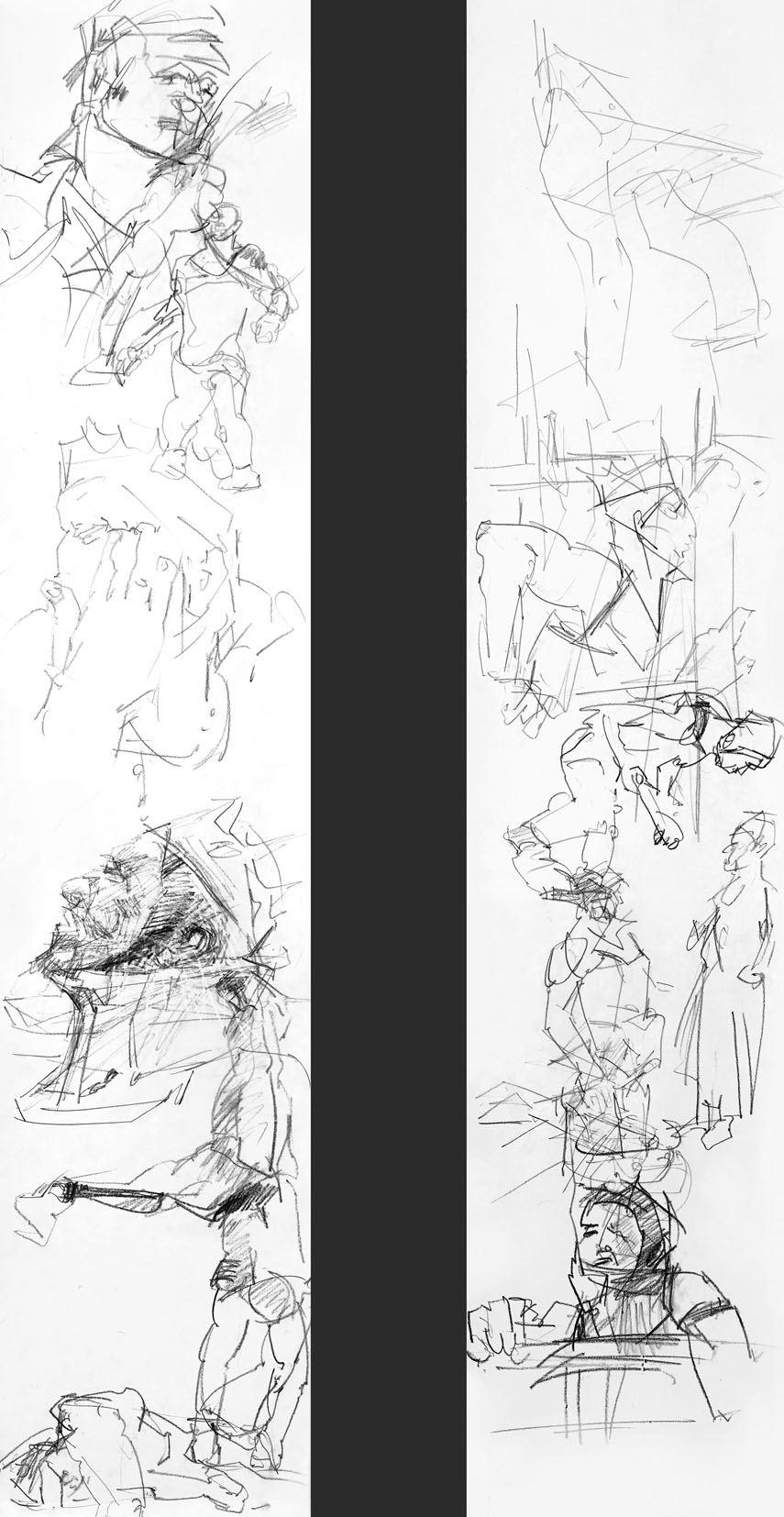 König Richard III., Grafit, jeweils 33 x 170 cm