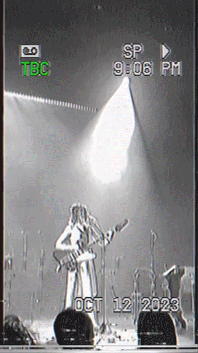 PJ Harvey ( Polly Jean Harvey ) live in Paris at Olympia to celebrate her new album Inside The Old Year Dying 2023 photographed on analog film by Vivien Liskovsky