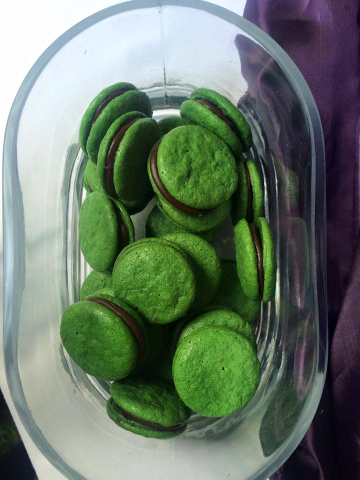Macarons mit Zartbitterganache