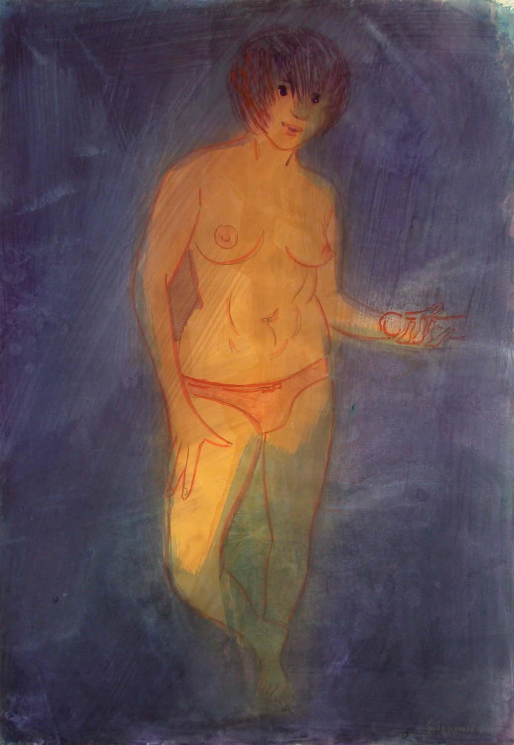 Hubert Schmalix Kunst. Original auf Papier.