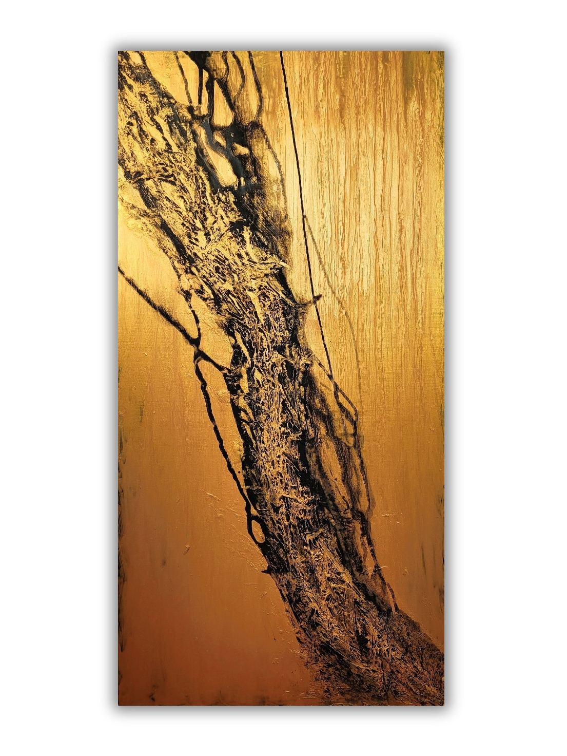 mixed media on canvas, 140 x 70 x 4 cm  