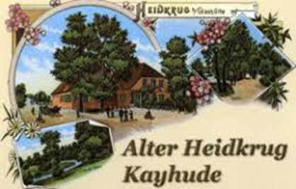 Foto einer historischen Postkarte Alter Heidkrug Kayhude