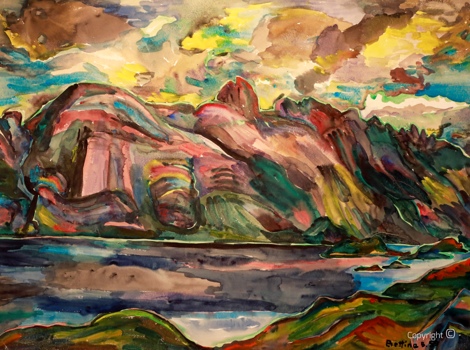 Fjord landscape in Norway, 1954