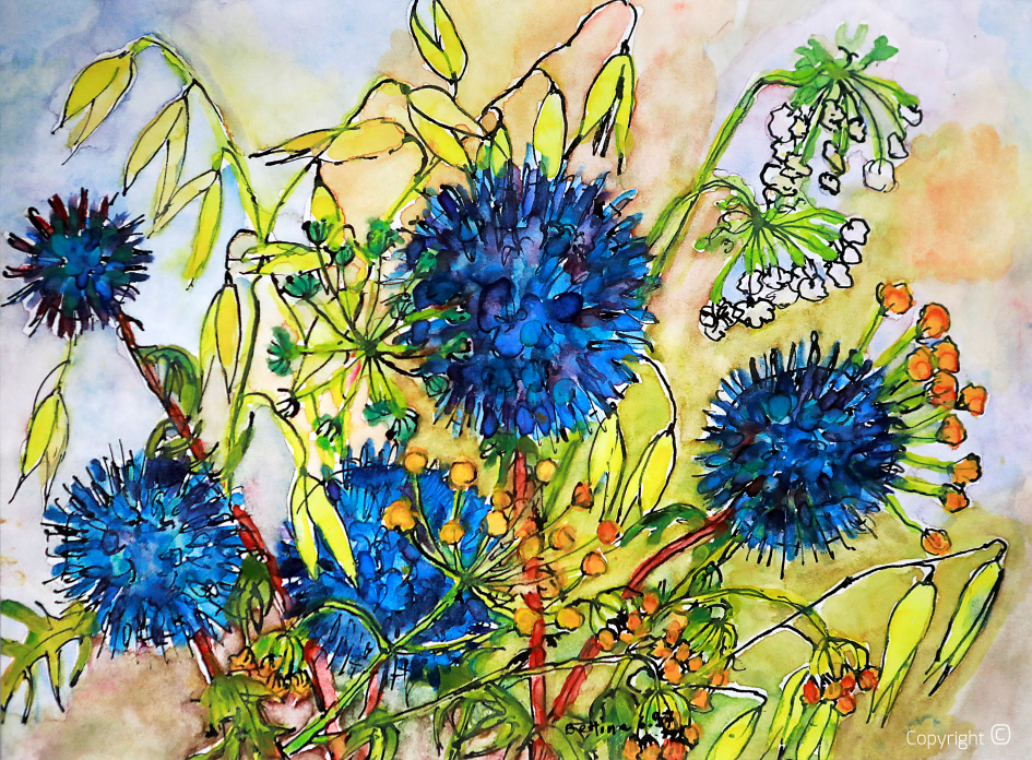 Blue thistles, 1997