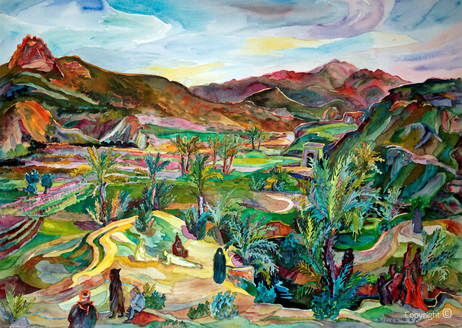 Paradise garden in the valley of Hammam Meskoutine, 1967