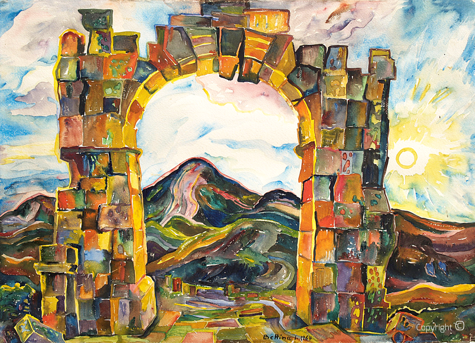 Roman arch in Announa, 1965