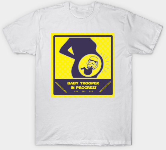 "Baby trooper in progress"-Star Wars themed pregnancy tshirt