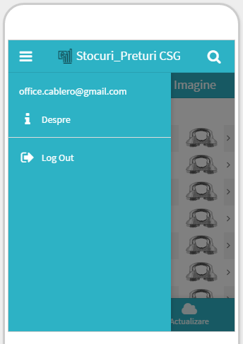 "Stocuri si preturi"-Stock&prices app for a steel cable wire manufacturer . Android version.