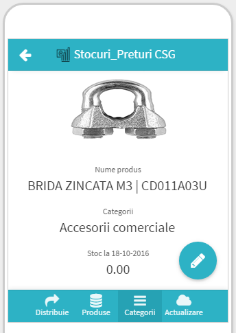 "Stocuri si preturi"-Stock&prices app for a  steel cable wire manufacturer . Android version.