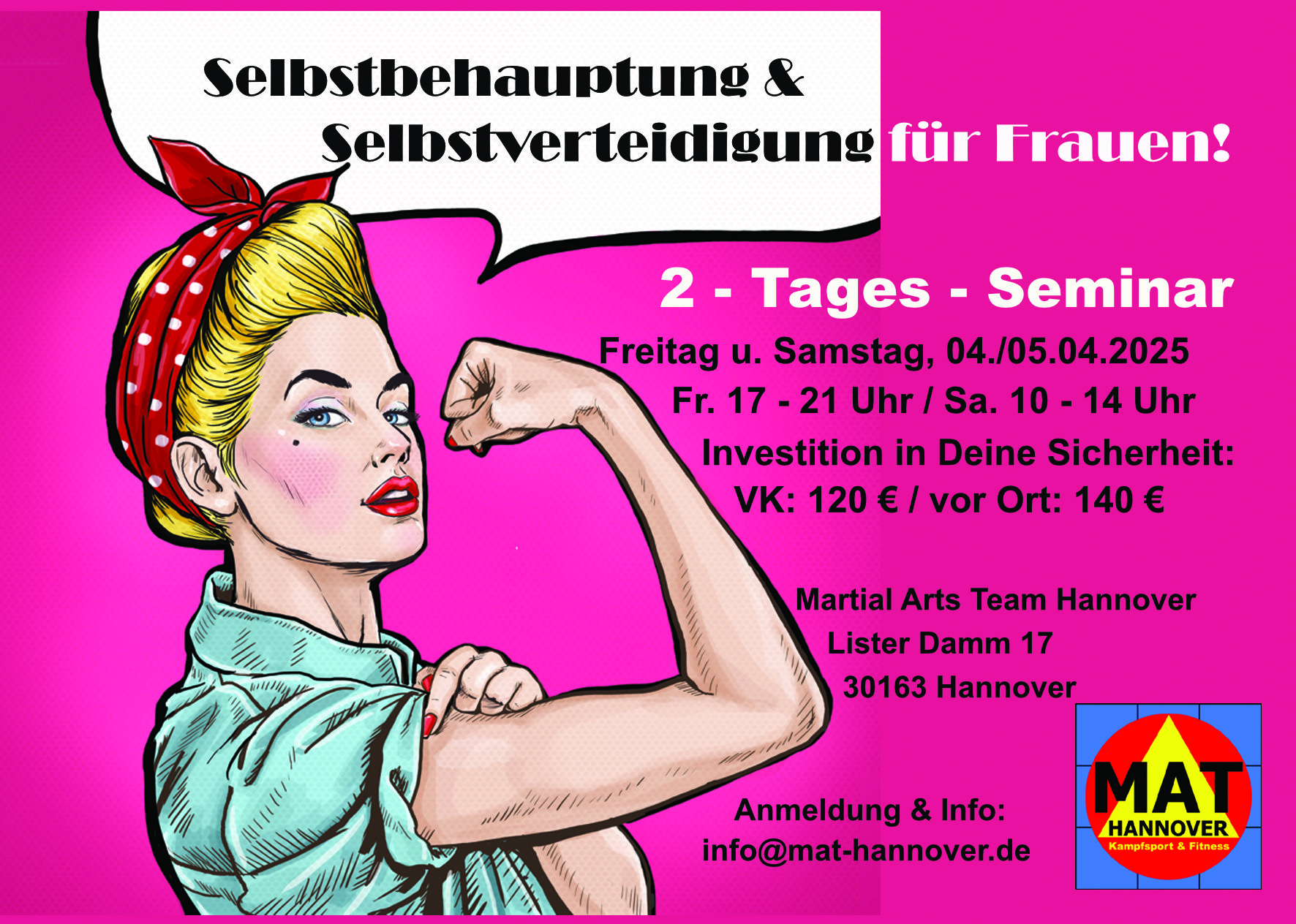 Seminar Selbstbehauptung und Selbstverteidigung für Frauen