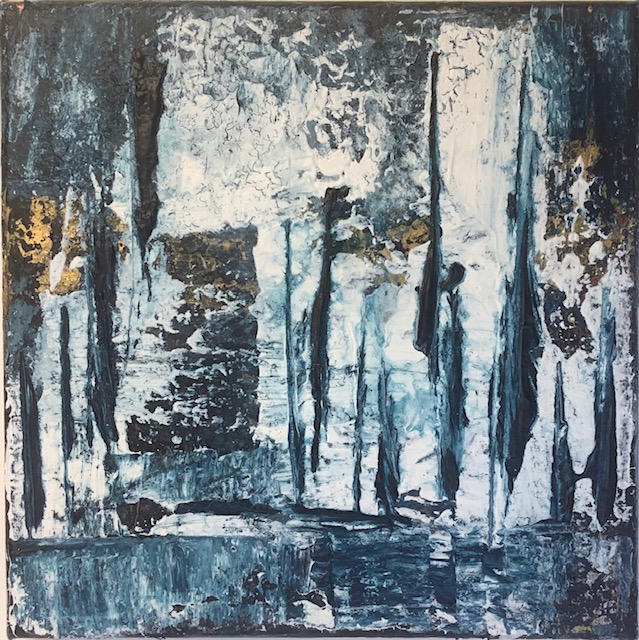 WINTERTALK:  20x20x2cm   // Acryl auf Leinwand // 2024 - VERKAUFT