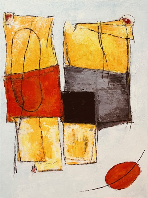 FRAGMENTÄRE ORDNUNG: 80x60x2cm // Acryl auf Leinwand, 2025